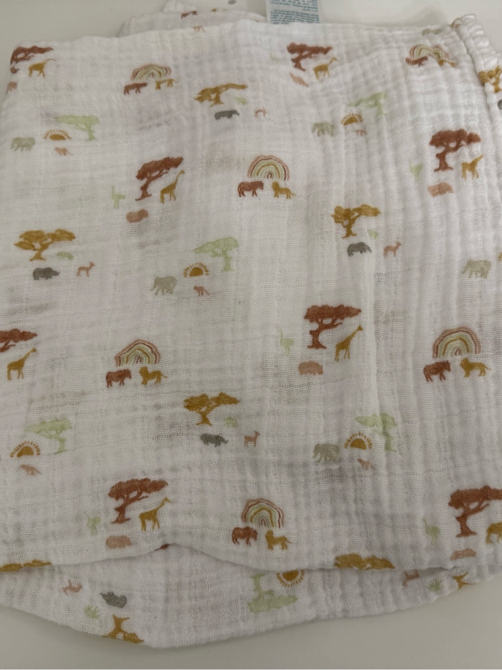 Aden + Anais Safari Muslin Baby Swaddle Blanket 48x46 Cotton Jungle Animals